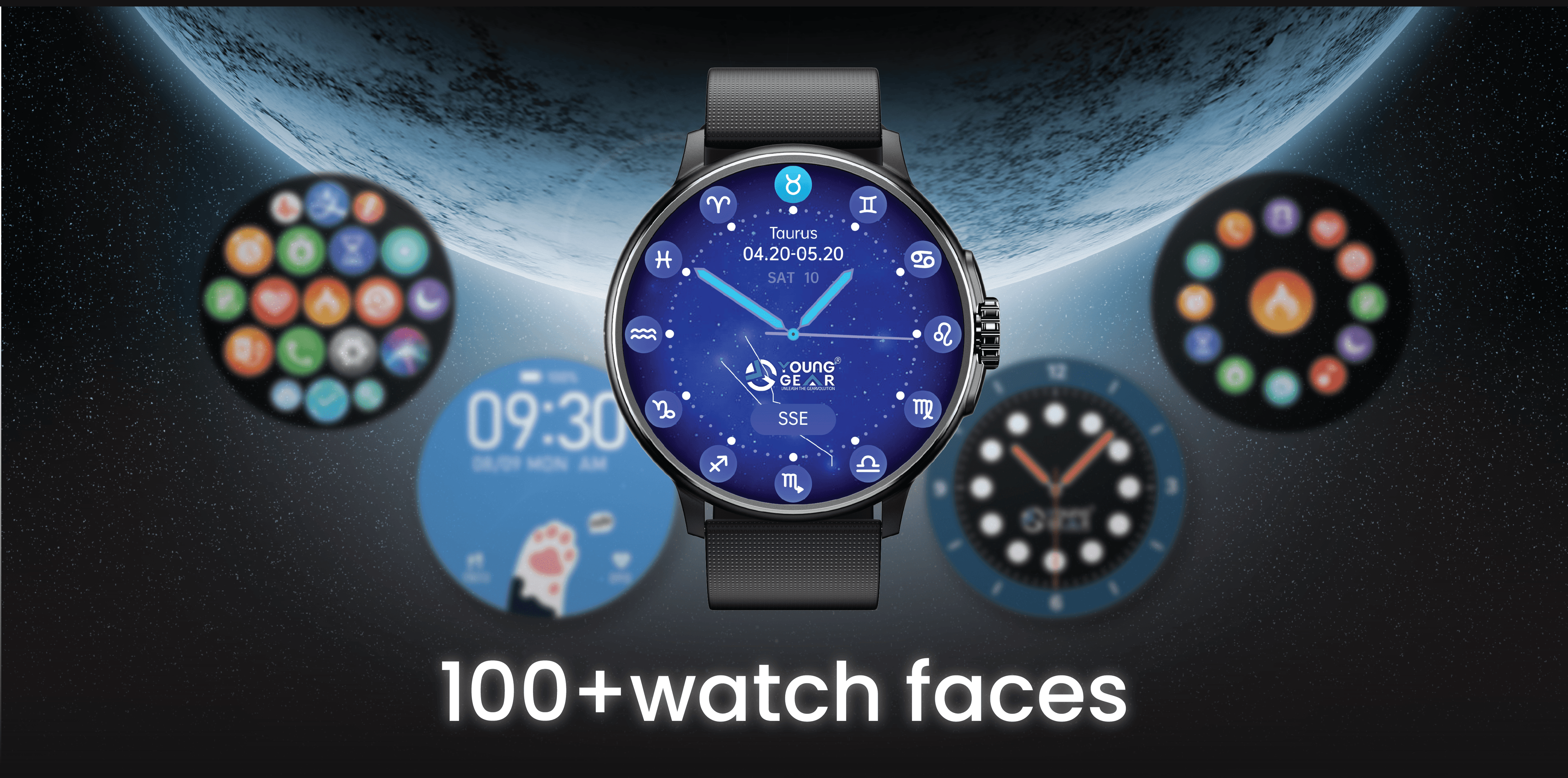 MERCURY WATCH WITH MULTIPLE FACES